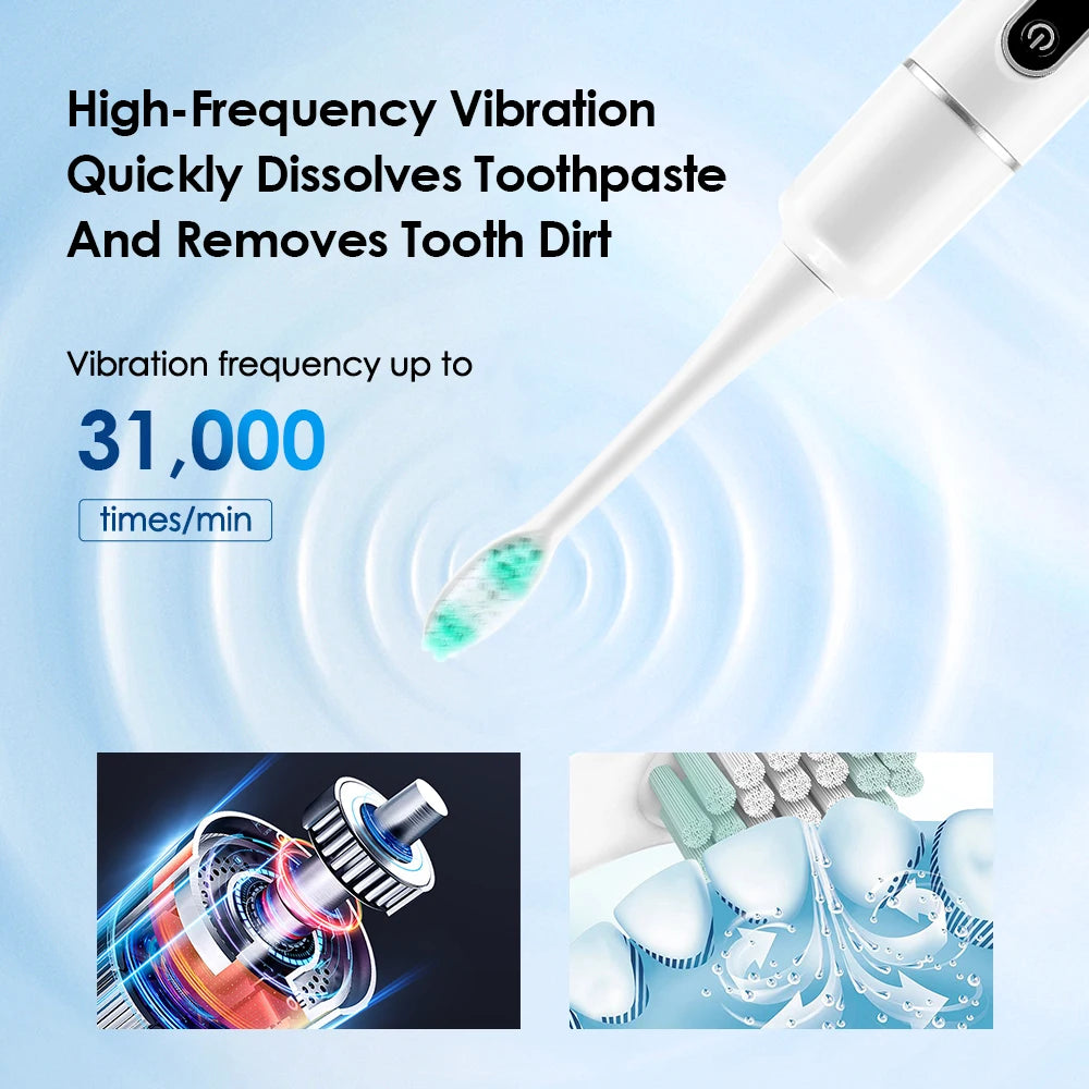 Electric Tooth Cleaner Waterproof Toothbrush Sonic Vibration Dental Scaler Plaque Calculus Tartar Remover Teeth Cleaning Tools