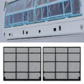 2Pcs/Set Plastic Air Conditioner Filter Mesh Indoor Unit Hanging Dust Screen Household Air Conditioning Filter Accessories