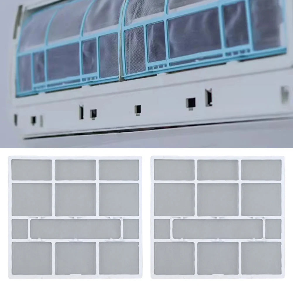 2Pcs/Set Plastic Air Conditioner Filter Mesh Indoor Unit Hanging Dust Screen Household Air Conditioning Filter Accessories