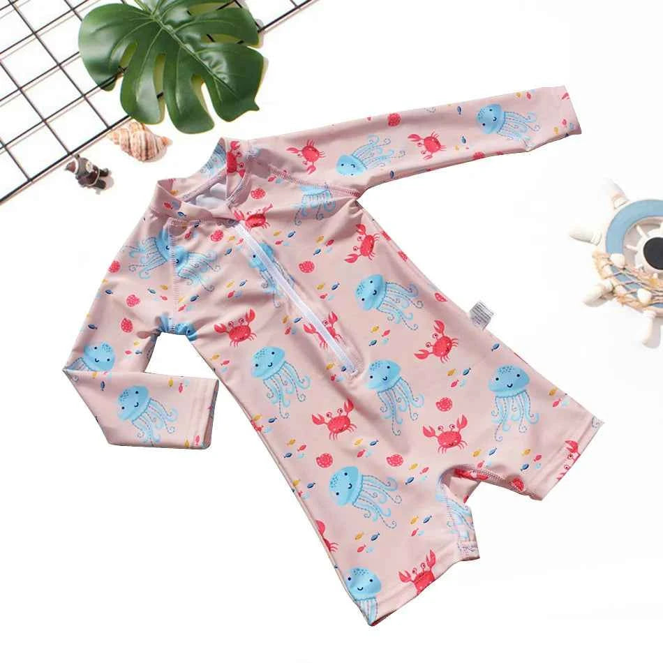 EezKoala Children's One Piece Swimsuit Sunscreen Quick-Dry Baby Surfing Suit for Boys Girls Swimwear Toddler Bathing  Swim Cloth