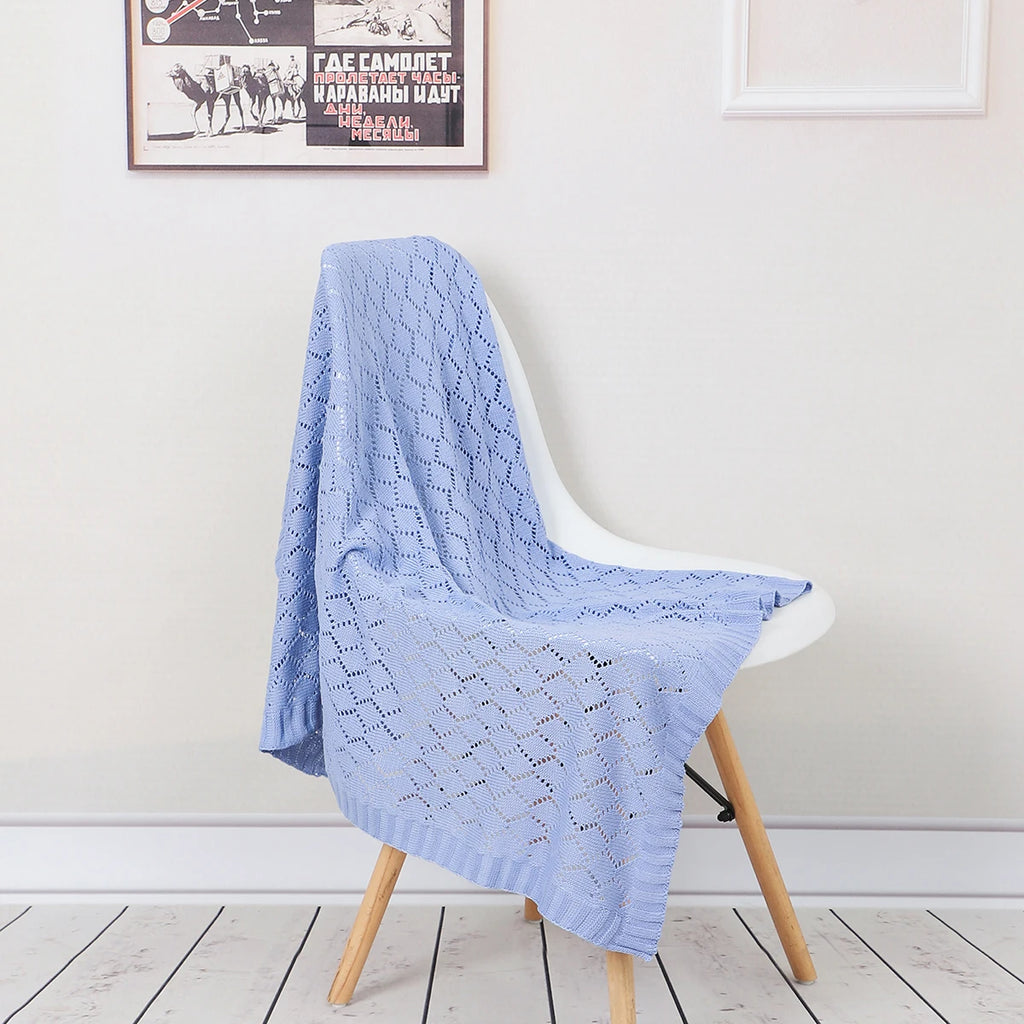 Baby Blanket Super Soft knitted Newborn Stroller Bed Sleeping Cover Toddler Infant Bedding Muslin Swaddle Wrapper 100*80CM Plaid