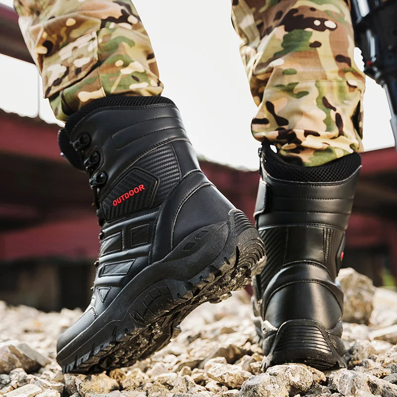 New Winter Men's Boots Outdoor Anti-Slip Men's Desert Boots Comfortable Autumn Men Work Ankle Boots High Top Motorcycle Boots