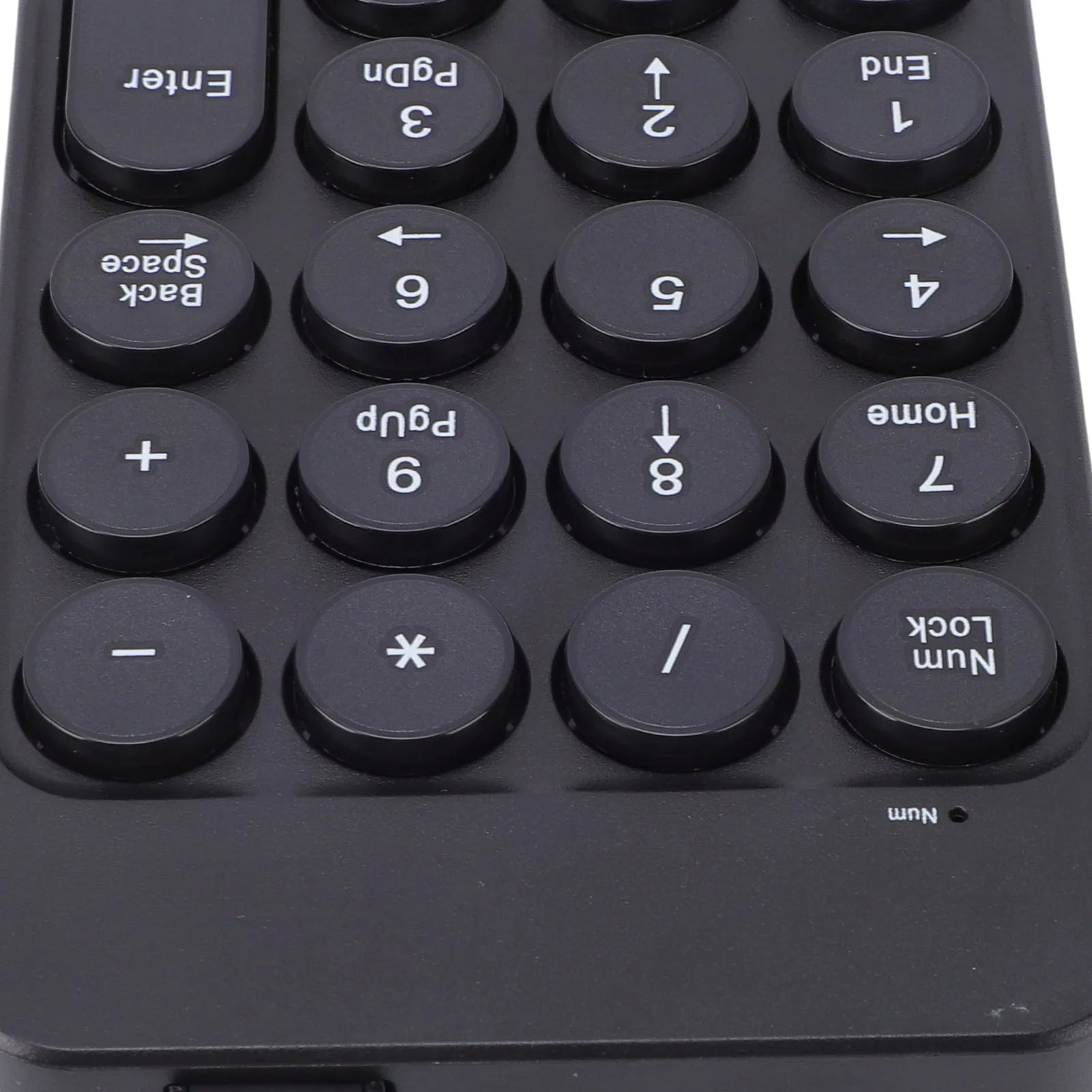 Mini Numeric Keypad with Round Keycaps 2.4G Wireless & BT Portable Financial Accounting Numpad Number Keyboard for PC Laptop