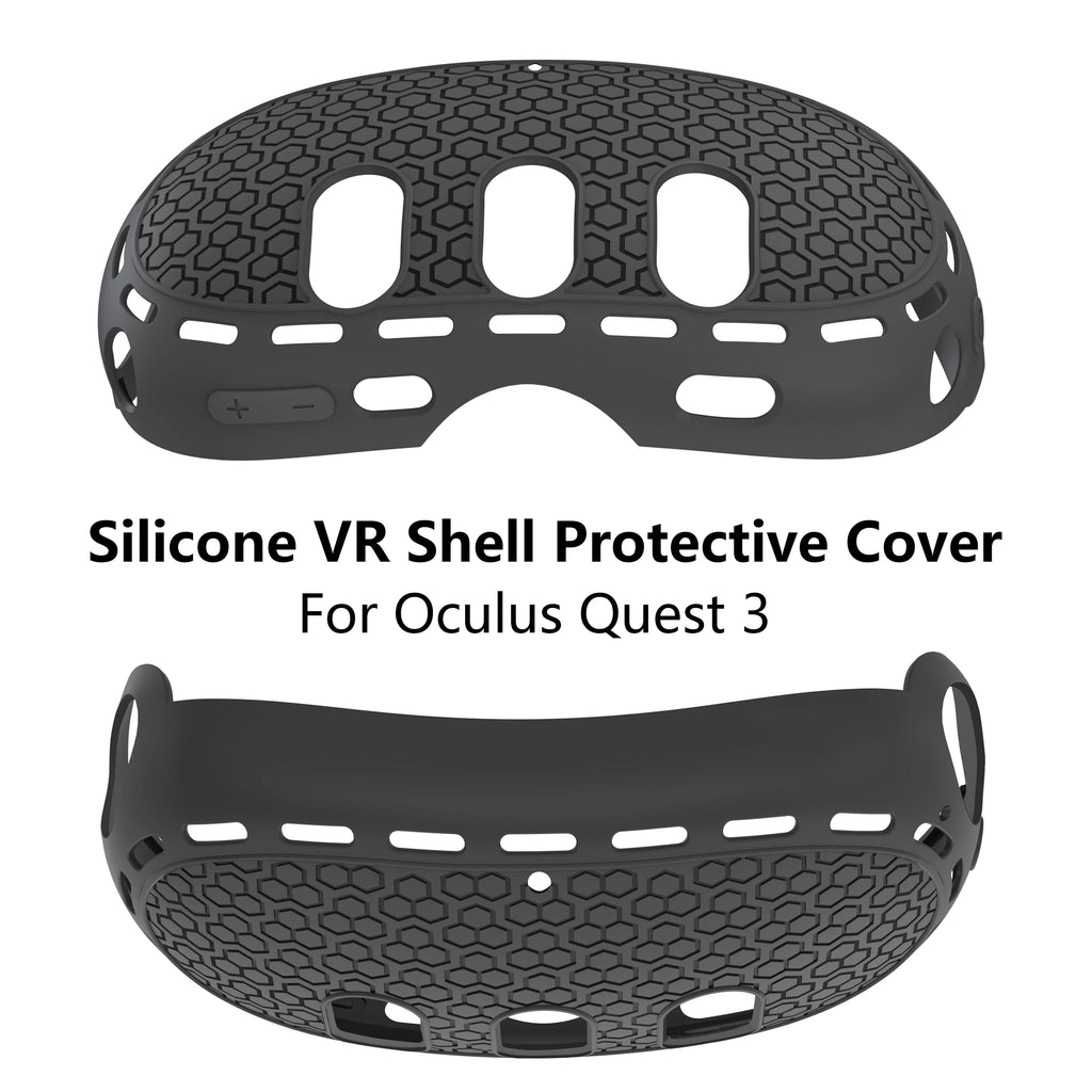 For Meta Quest 3 Silicone Protective Shell 7 IN 1 Set Controller Grip Cover Tempered Glass Film Face Case Lens Cap VR Accessory