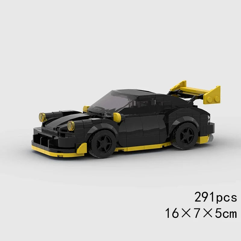 MOC Car Speed RX7 AE86 Chiron R8 Creative Racing Vehicle Model Building Block Super Race brick City Rally Sport Toy Technical
