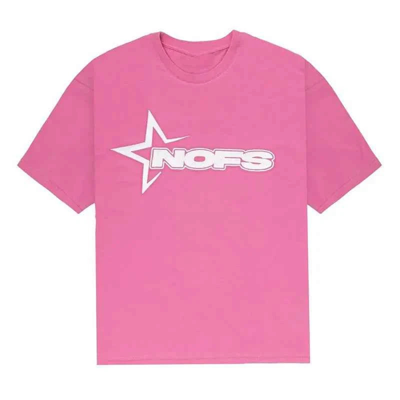 Y2K T-shirt Short Kpop Street Fashion Print Round Neck Short Sleeve Top Casual Loose Drawstring Shorts Women Men Clothing Top