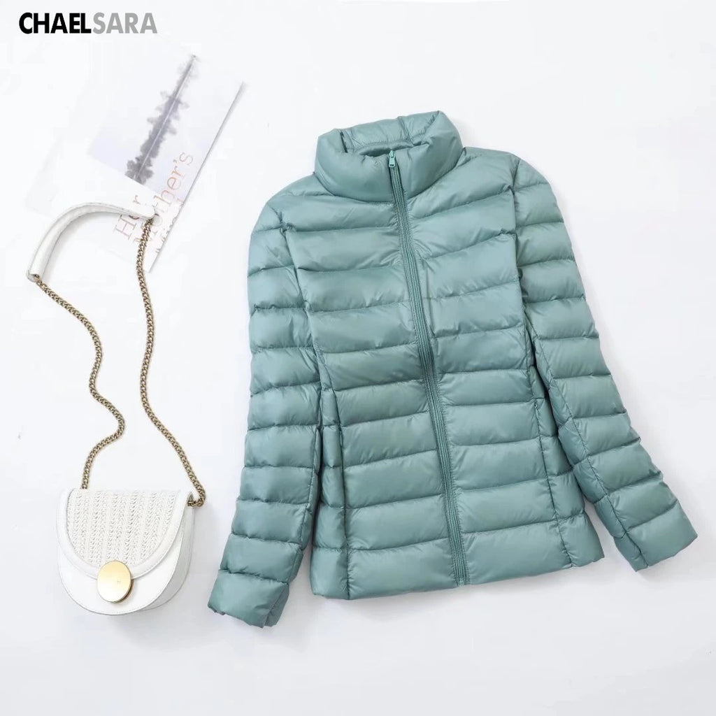 Ultra Light White Duck Down Jacket for Women, Warm Coat for Lady, Female Hooded Parka, Plus Size, 7XL, Autumn and Winter 2024