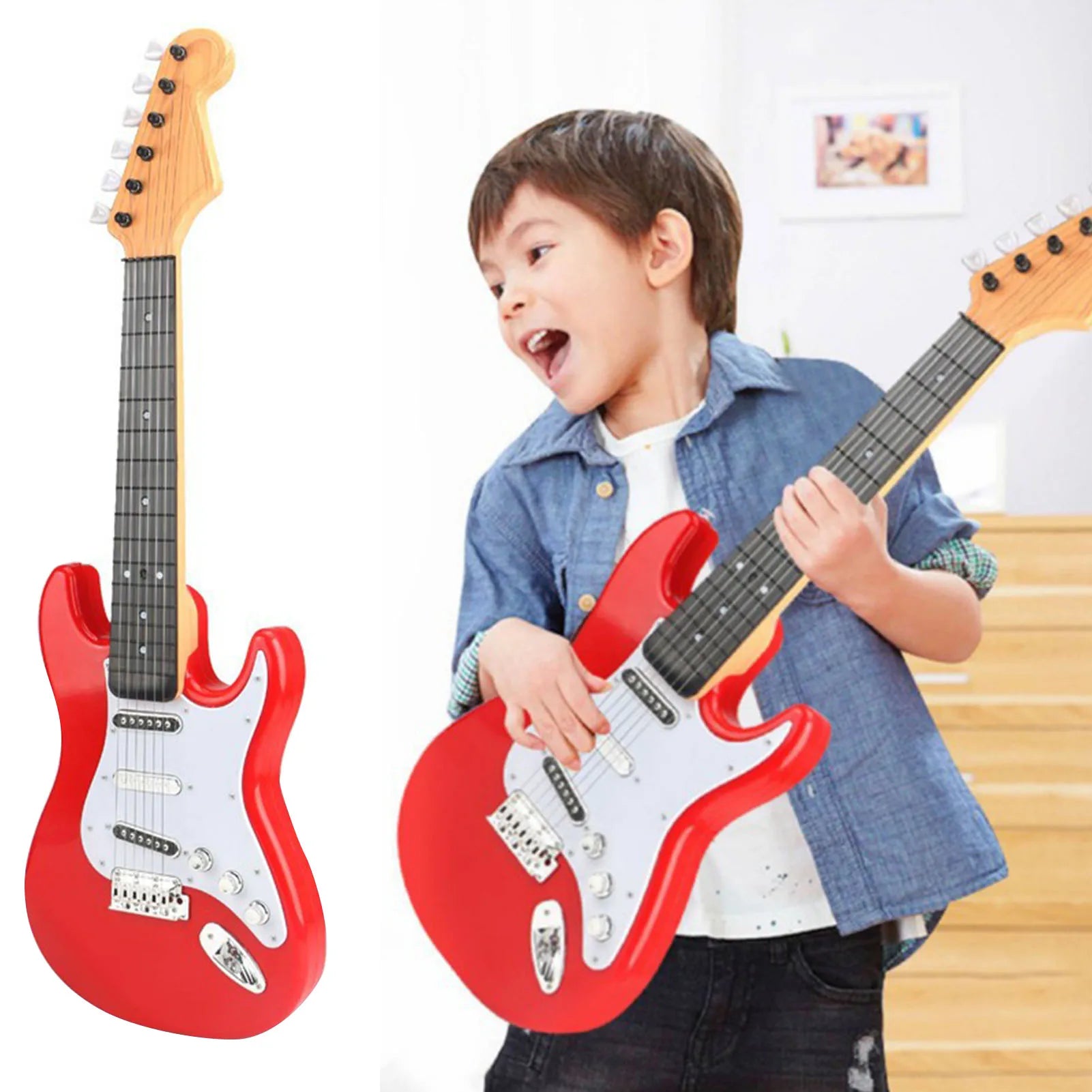 Kids Electric Guitar  Multifunctional  Electric Guitar Music Instrument  for Boy Girl Kids Electric Guitar Kids Guitar