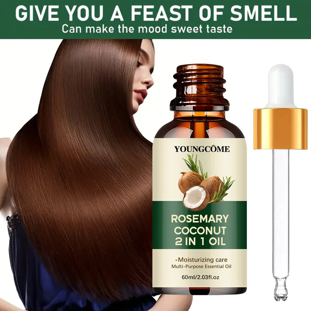 Rosemary Oil Hair Essential Coconut Oil Improve Hair Loss And Nourishes Strengthen Hair Roots Scalp Treatment Hair Care