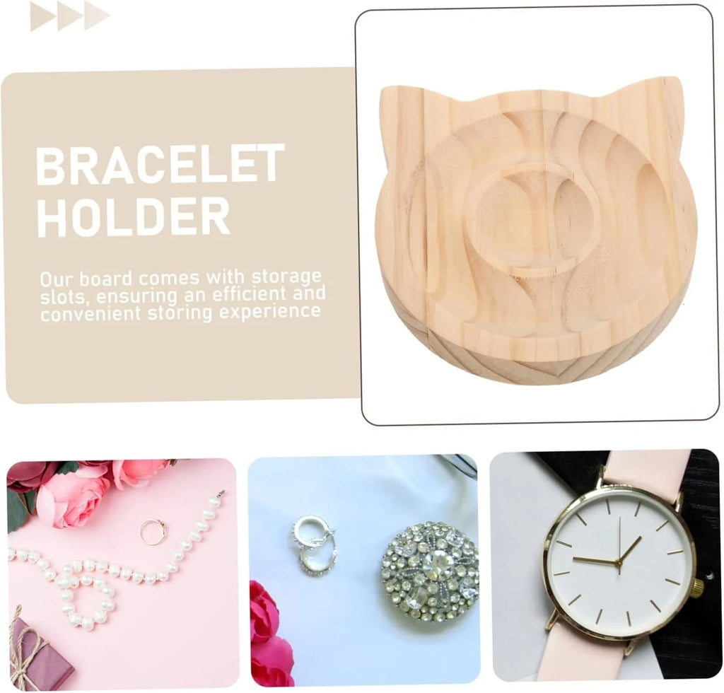 DIY Wooden Bead Board Bracelet Design Board Beading Jewelry Organizer Tray Mats for Jewelry Making and Display