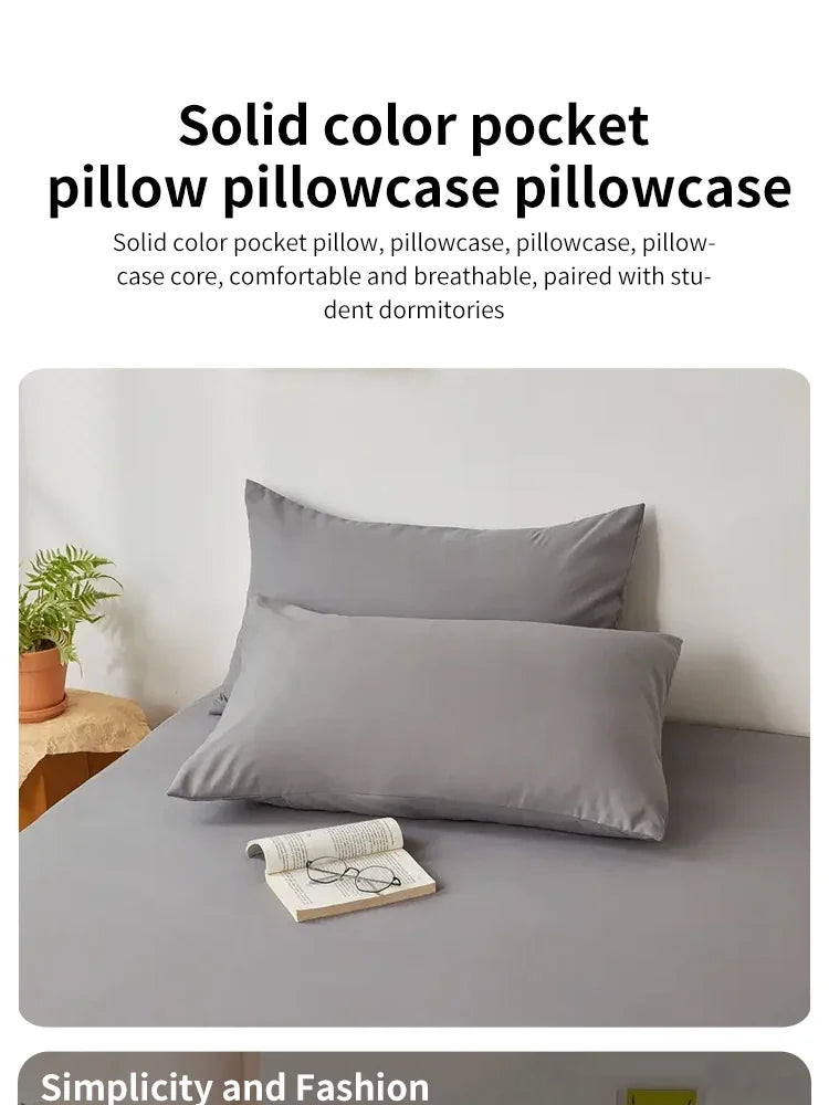 2pcs Brushed Pillowcase Soft Breathable Pillowcase Premium Quality Pillow Covers For Bedroom Sofa Home Decor