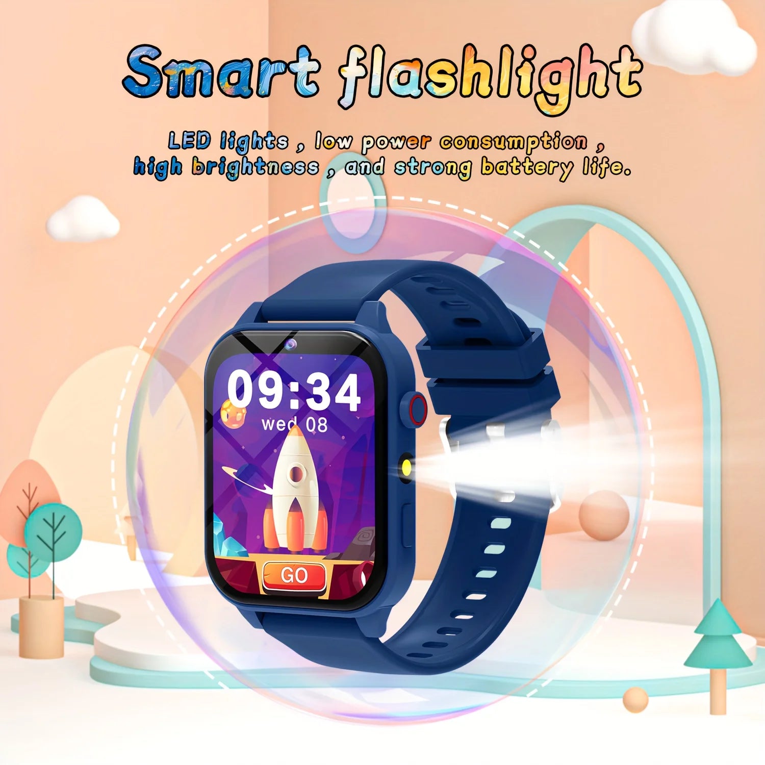 Kids Smart Learning Watch with Educational Games, Camera & Music Player - Touch Screen Kids Tablet for & Ages 3+, Pedometer