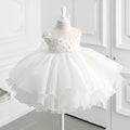 White Beading Baby Girl Baptism Dress Appliques Lace Holy Communion Toddler Birthday Party Wedding Wear Infant Christening Dress