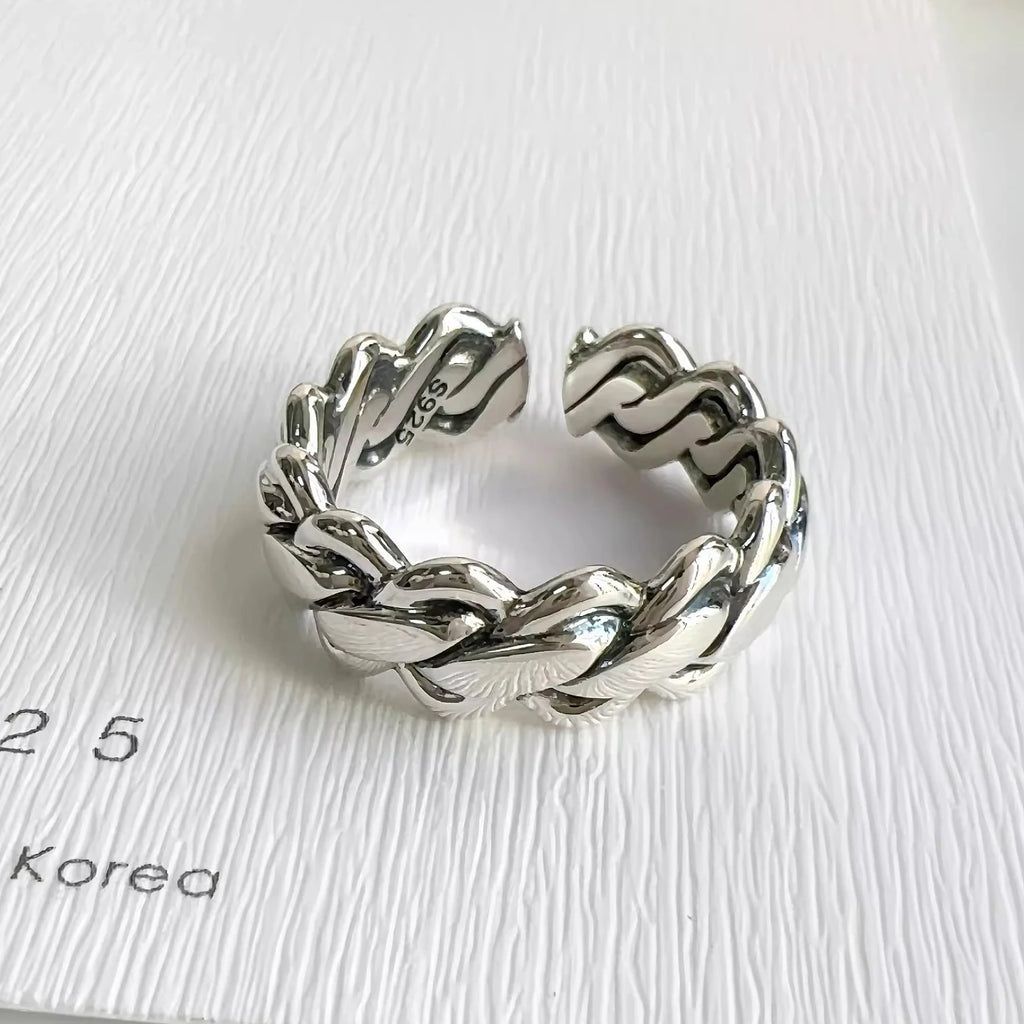 VENTFILLE 925 Sterling Silver Irregular Ring for Women Geometry Versatile Minimalism  Accessories Jewelry Gift Dropshipping