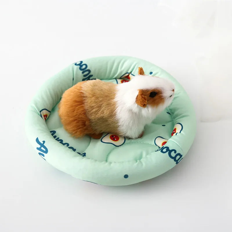 Round Hamster Bed Comfortable Sleeping Mat - Soft Cushion for Hedgehogs Squirrels Mice Guinea Pigs, Cozy Small Animal
