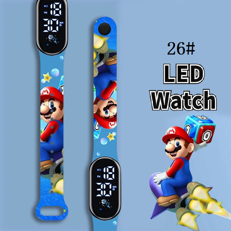Kids LED Watch Touch Control Digital Watch Silicone Strap Waterproof Sport Wristwatch for Boys Girls Children Birthday Gift