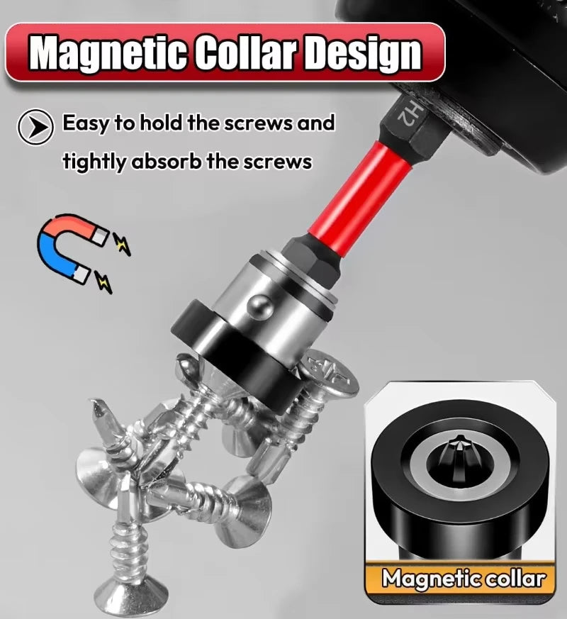 Magnetic Positioning Screwdriver Bits S2 Drywall Screw for Plasterboard Gypsum Board Locating Bit Batch Head Drilling Tools