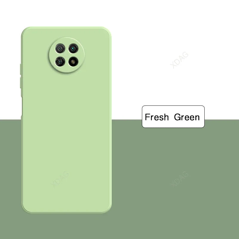 Original Basic Phone Case Cover for Xiaomi Redmi Note9 Note 9T 9 Pro 9Pro Max 9S 5G Square Silicone Soft Back Fundas Accessories