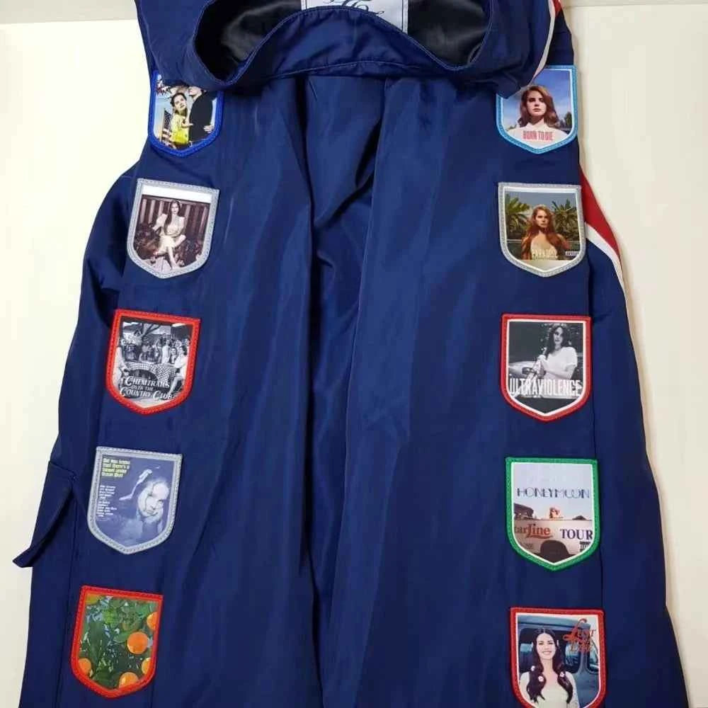 Lana Merch Commemorative LDR Racer Jackets 2025 Navy For Women And Men Racing Jacket With Patches Del Top Coat Reys Lady Clothes