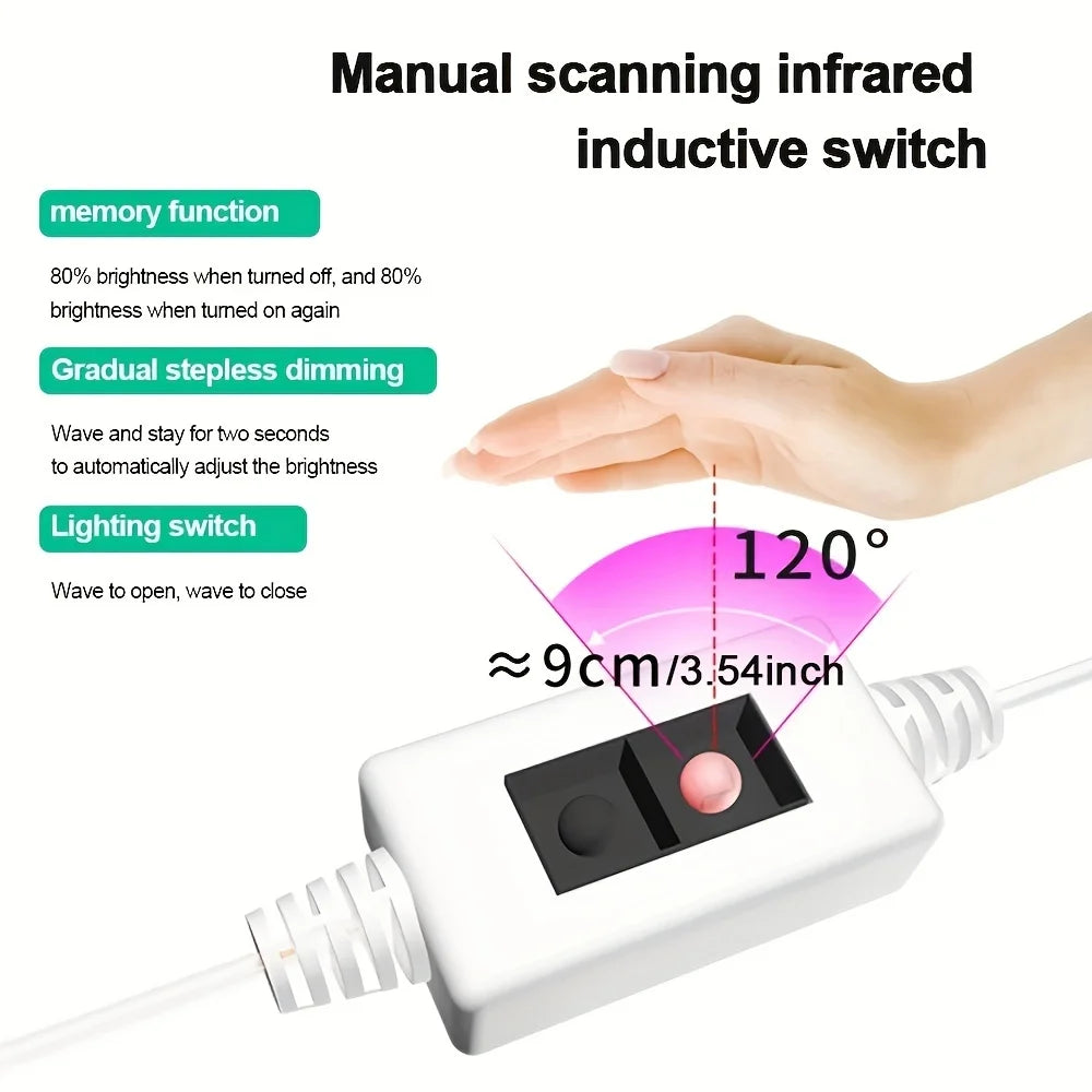 1M LED Night Lamp USB Motion Sensor Dimming LED Strip Lights Nightlights TV Backlight Kitchen Hand Sweep Waving Tape Diode