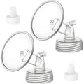 2 Flange and 2 Duckbill Valve Compatible with Spectra S1 S2 9 Plus Pump, Replacement Breast Pump Accessories