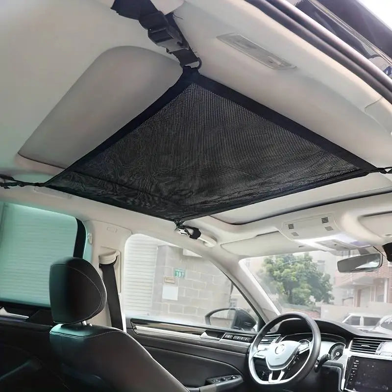 Car Roof Top Ceiling Cargo Net Automotive Ceiling Cargo Net Pocket Mesh Car Camping Accessories Storage Bag Roof Tent