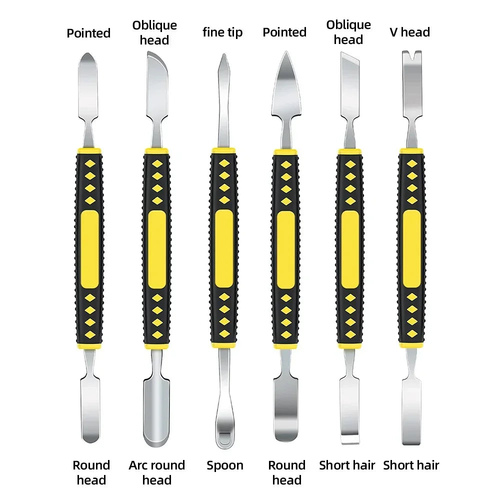 6 in 1 Metal Pry Bar Tool Set for Mobile Phone Tablet Laptop Smart Watch Repair Manual Tool Kit