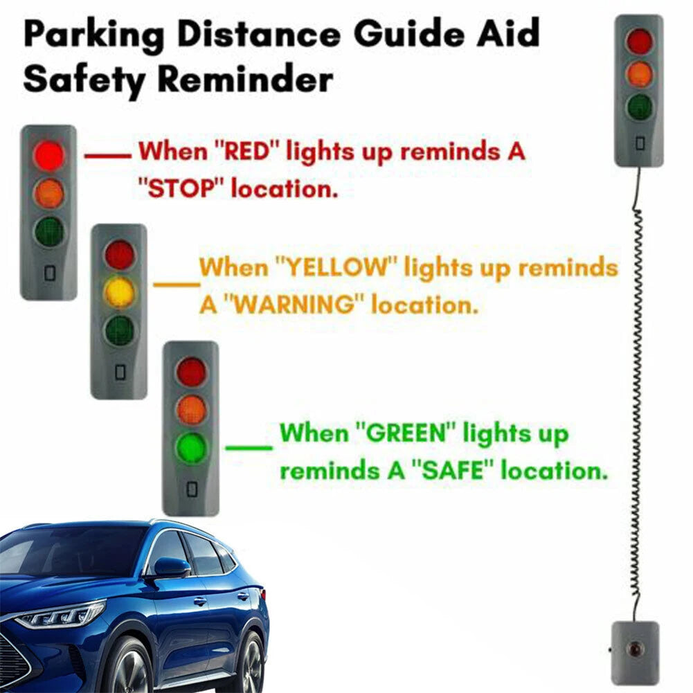 Auto Parking System Anti Collision Distance Stop Aid with Three Colors Light Car Guide Sensor Adjustable Battery Operated