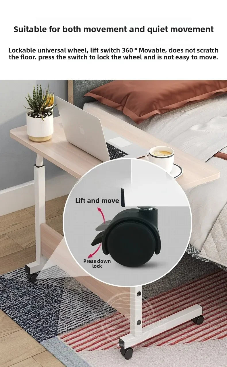 Computer desk Bedside table Mobile lifting small table Household small laptop holder with wheels