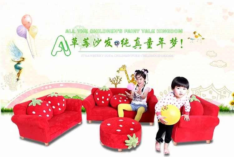 Children's Sofa Cute Cartoon Fabric Strawberry Sofa Modern Tatami Combination Baby Sofa