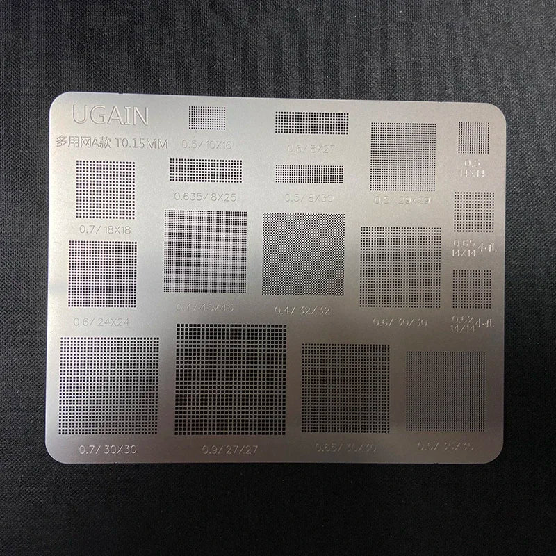 1/3Pcs High Quality Universal BGA Reballing Stencil Square Hole Direct Heating BGA Template for Mobile Phone Laptop CPU IC Chip
