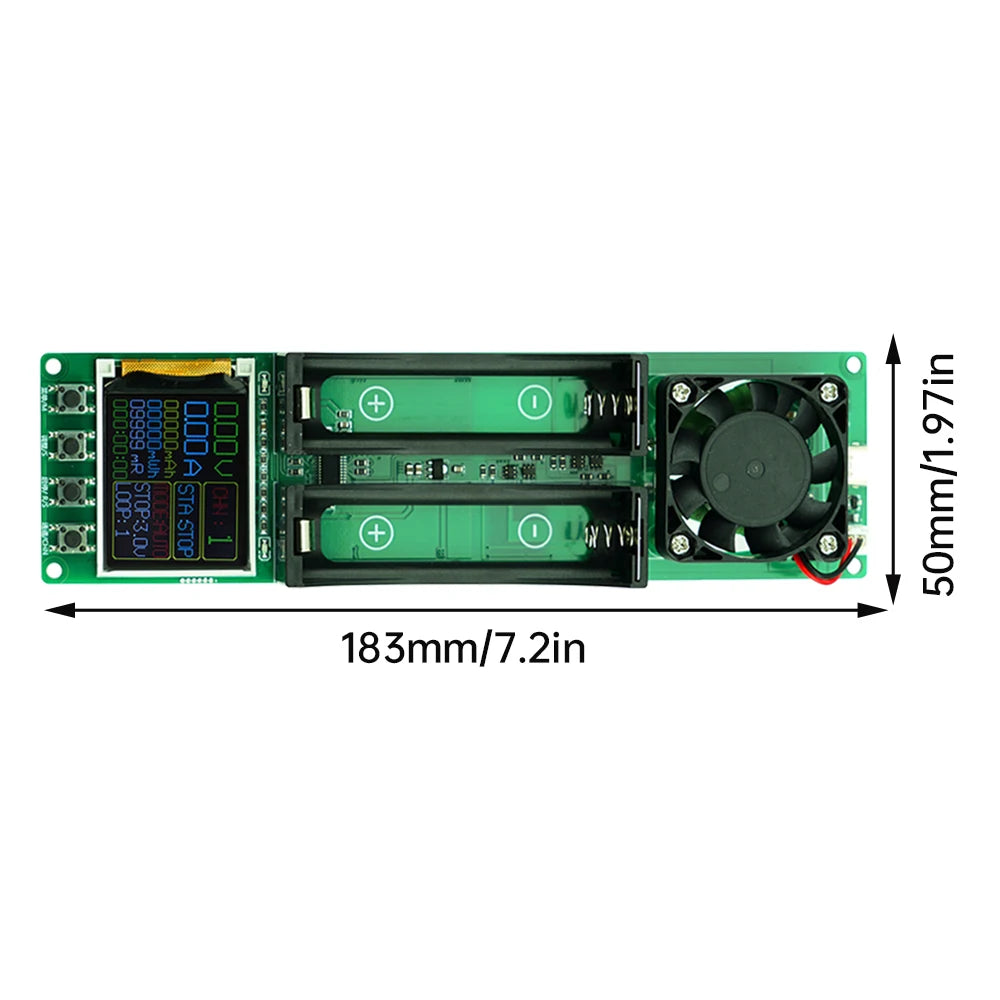 18650 Lithium Battery Capacity Tester MAh MWh Internal Resistance Tester Auto Charging and Discharging Module Power Detector