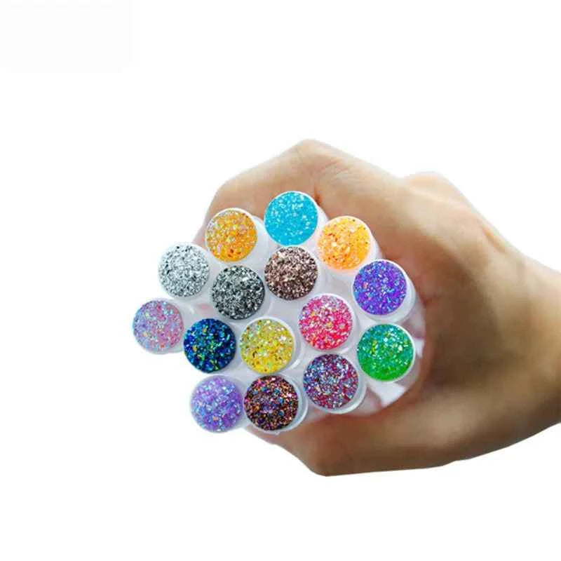 50Pc Reusable Eyebrow Brush Tube Eyelash Brush Eyebrow Brush Replaceable Dust-proof Sparkling Diamond Makeup Brush