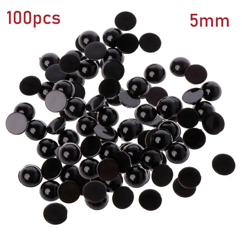100 Pcs Black Plastic Safety Eyes For Bears Needle Felting Animals Puppet Crafts making Kids DIY Plush toy Dolls Accessories