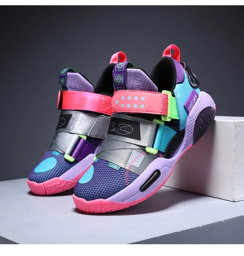 2024 New Children's Basketball Shoes For Boys Girls Non-slip Kids Sport Shoes Lightweight Outdoor Sneakers Trainers Footwear