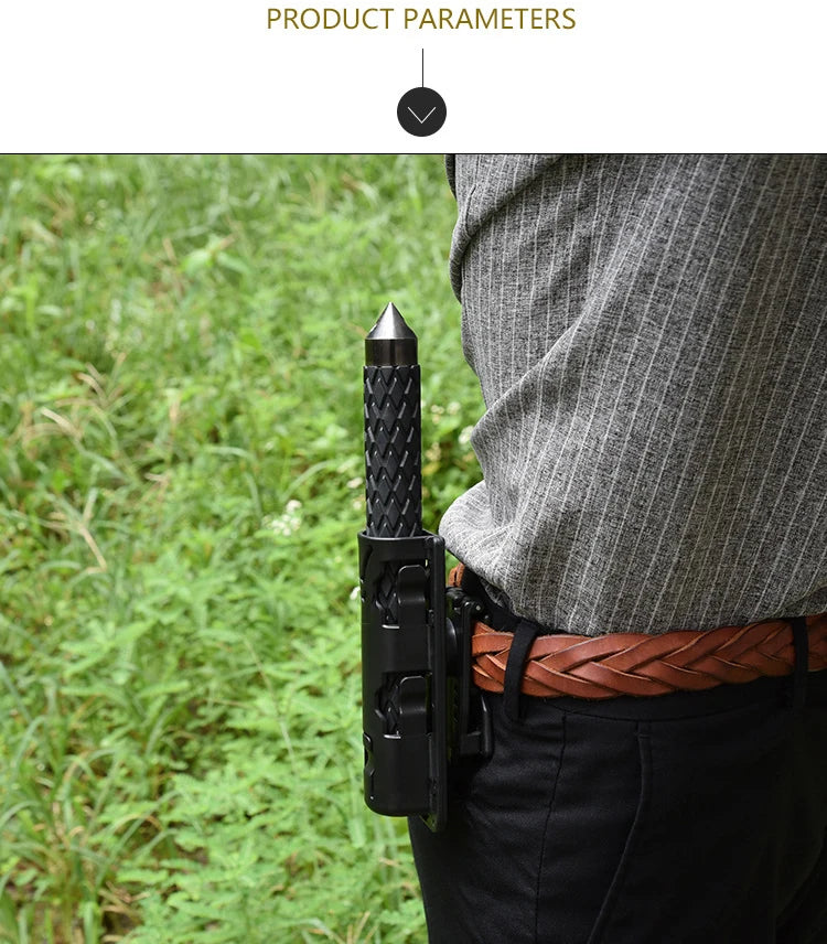 360 Degree Rotation Retractable Baton Case Holster Universal Extensible Baton Holder Self Defense EDC Outdoor Survial Tool