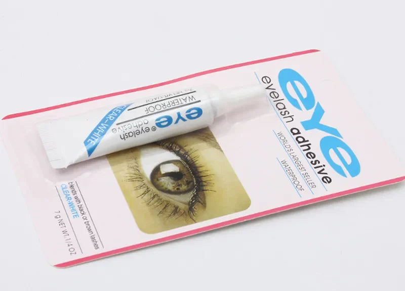 False Eyelash Extension Glue Waterproof Makeup Tools Accessories Eyelash Glue New Strong Lash Glue Adhesive 7g, Black or Clear