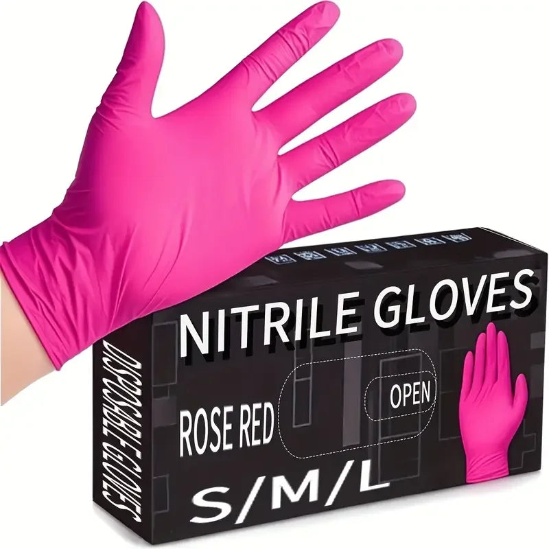 Fuchsia Nitrile Disposable Gloves – Powder & Latex Free