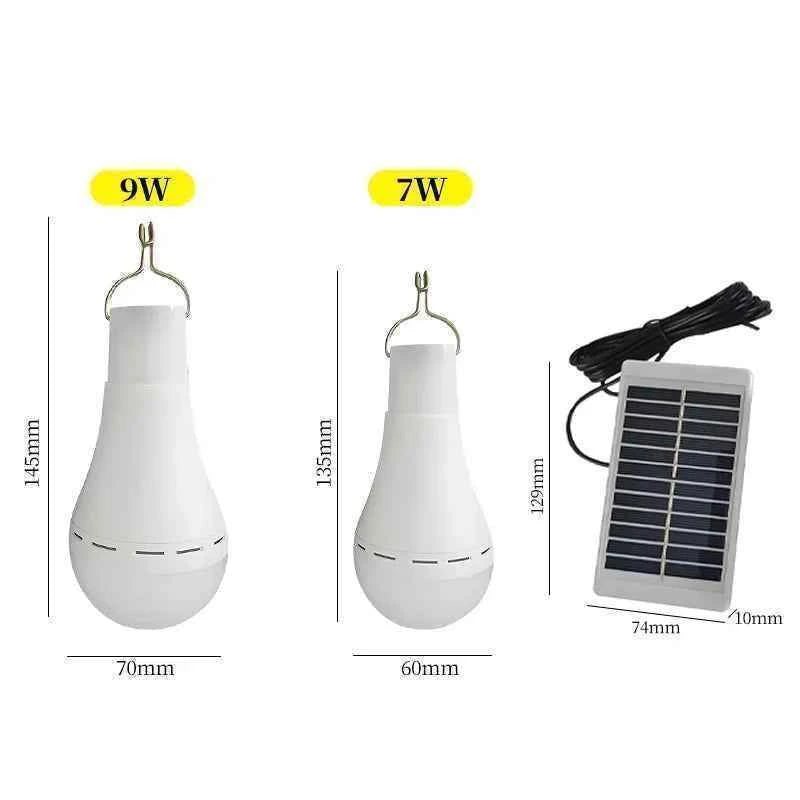 Solar Lights Waterproof USB Charged Hanging Emergency Sunlights Powered Lamps Outdoor Indoor House LED Solar Lamp Bulb Lights