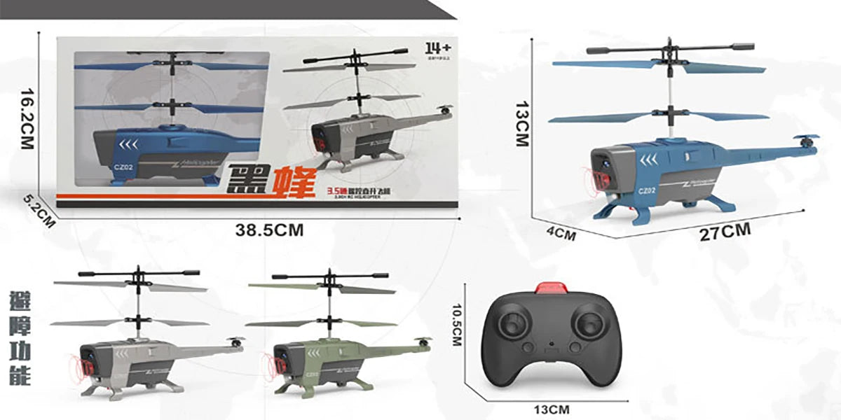 RC Helicopter 2.4Ghz 3.5H Obstacle Avoidance Anti-collision Remote Control Drone Toy Aircraft Kid Plane Indoor Flight Toys Gifts