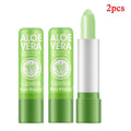 2pcs Aloe Vera Lipstick,Long Lasting Lip Care Nutritious Plumper Lip Balm,Moisturizer Color Changing Jelly Lip Gloss Makeup