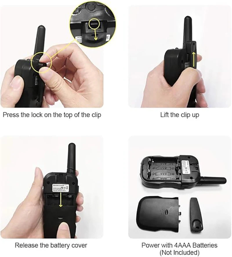 Kids Walkie Talkies 3 Pack, 3KM Long Range Two Way Radio Toy, Outdoor Birthday Gift for 3-12 Children(AAA Batteries Required）