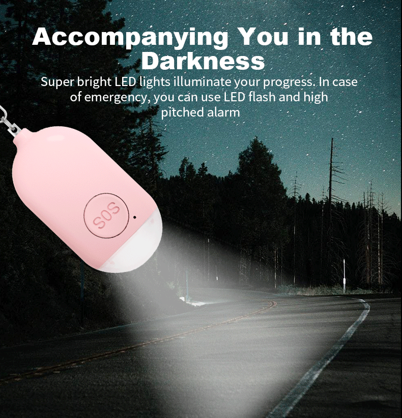 Kids Elderly Women Emergency SOS Personal Alarm Self Defense Keychain- Panic Button Or Pull Pin Alert Device 130 DB Loud Safety