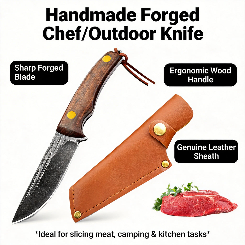 Handmade Forged Knife 4inch High Carbon Steel Mongolia Paring Knife Boning Knifes  Meat Cleaver Butcher Knife Chef Knife