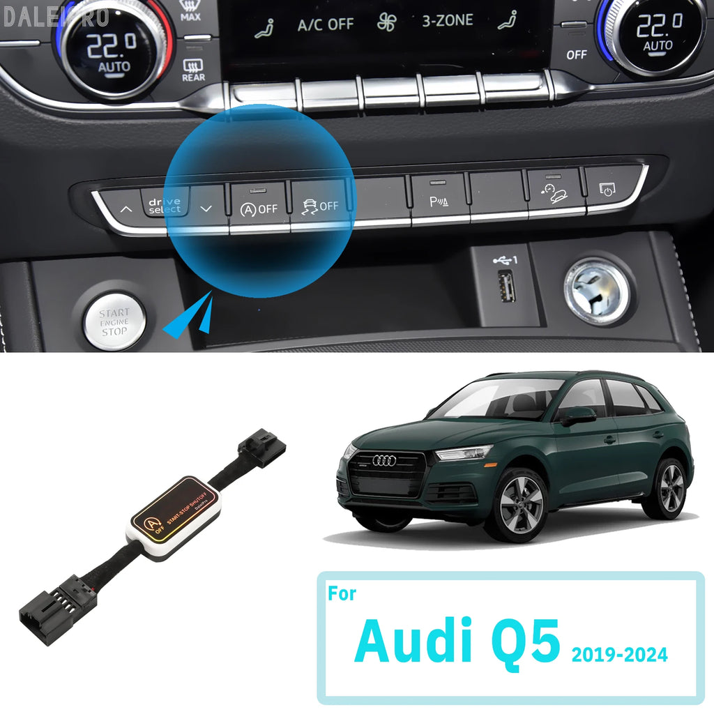 For Audi Q5 2019 2020 2021-2024 80A Automatic Stop Start Engine System Disable Smart Shut Down Car Auto Start Stop Eliminator