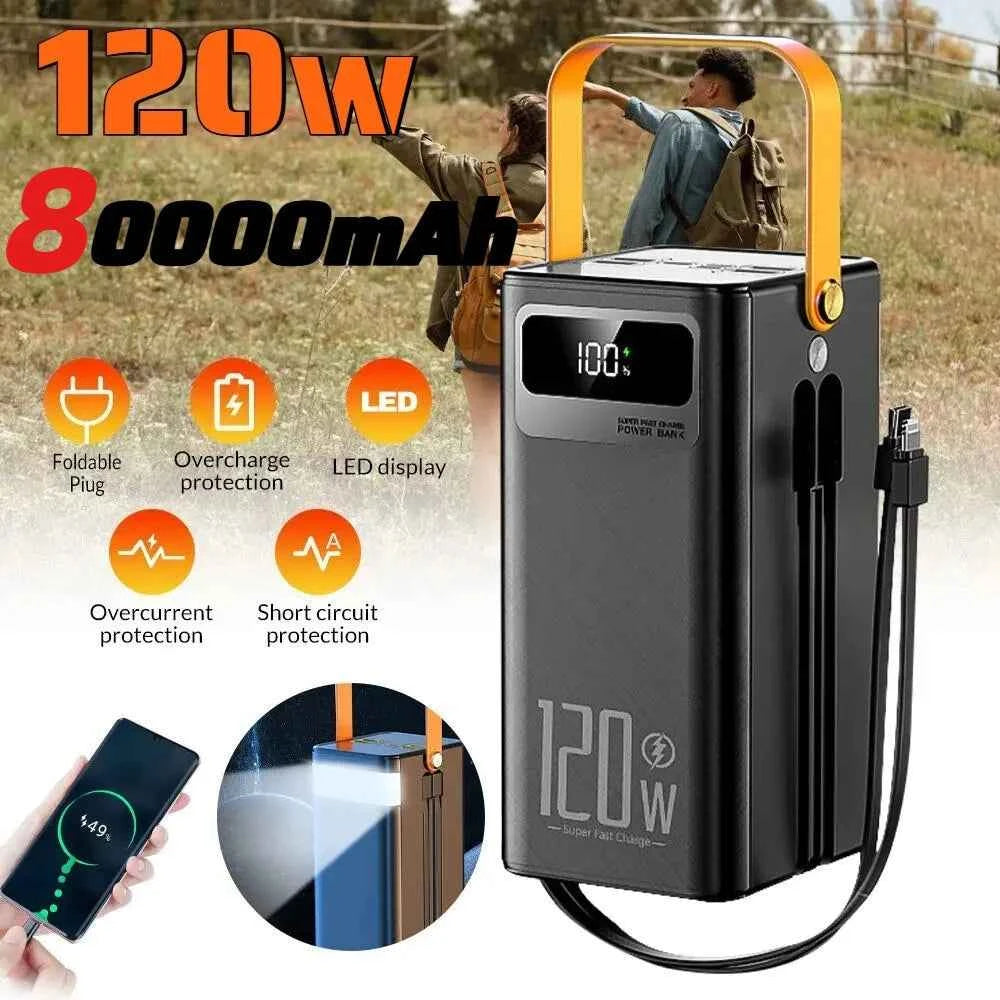 50000mAh 120W Power Bank – 7-Device Fast Charging