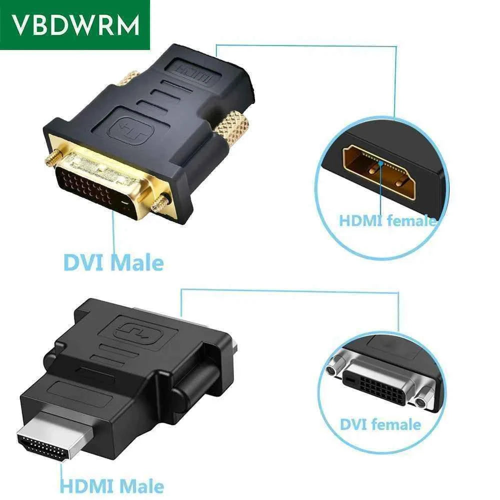 DVI to HDMI adapter Bi-Directional HDMI to DVI Cable adapter Coupler DVI to HDMI cable Converter  for Monitor HDTV PC PS4 Xbox
