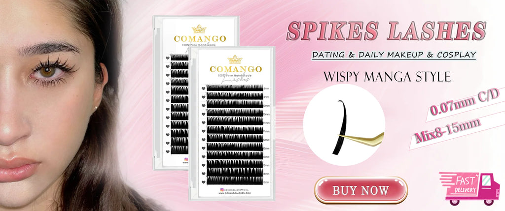 12Rows 5D Flora Fairy Eyelashes Extension Brown Black Premade Spikes Volume Fans Fairy Flora Mink False Lash DIY Makeup