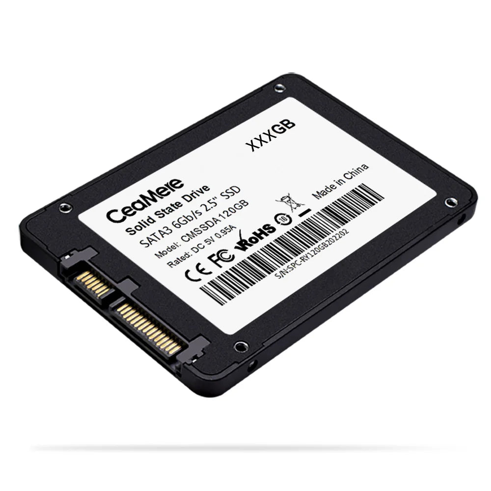 CeaMere Sata III Ssd 5-20PCS 120GB  2.5 Solid State Drive 128GB 256GB 480GB Used for notebook computers and desktop computers