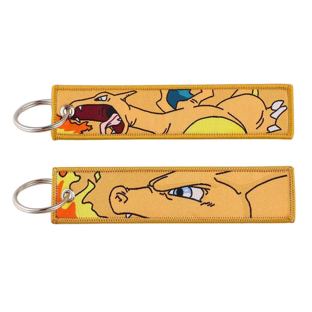 Anime Cute Animal Jet Tag Embroidery Keys Tag Women Keyring Cartoon Car Keys Fashion Jewelry Accessories Kids Gifts 1PCS